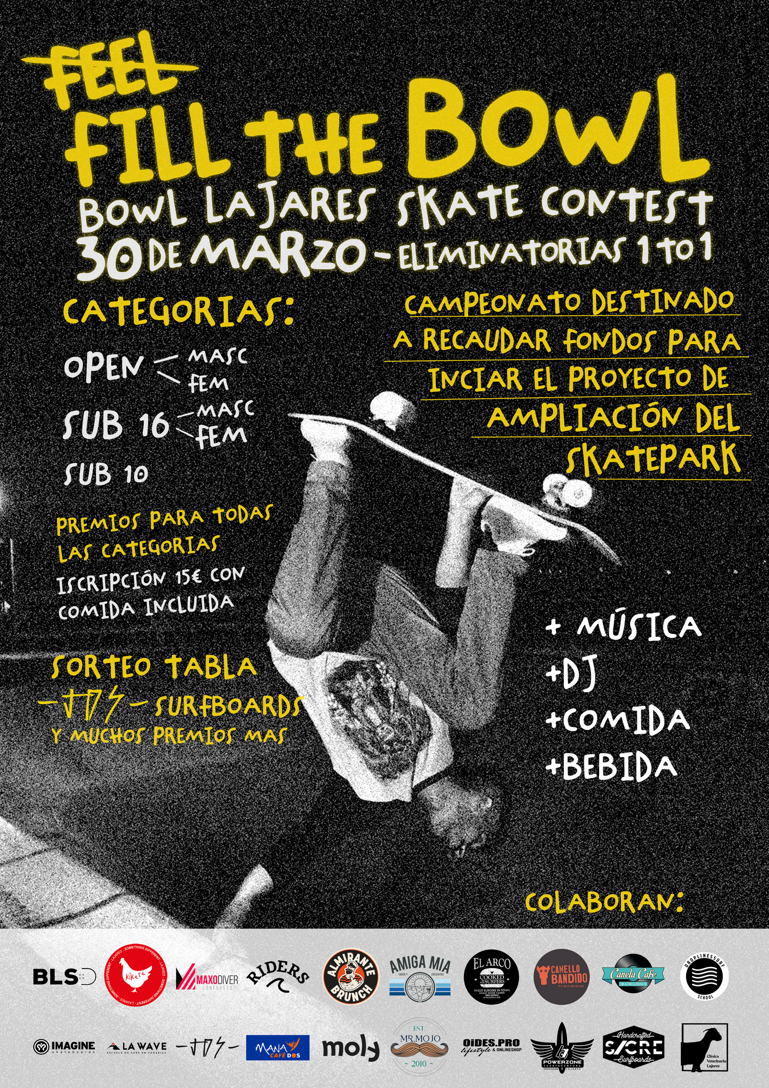 Skate Event in Lajares, Fuerteventura with Sponsoring of OiDES.PRO from Canary Islands