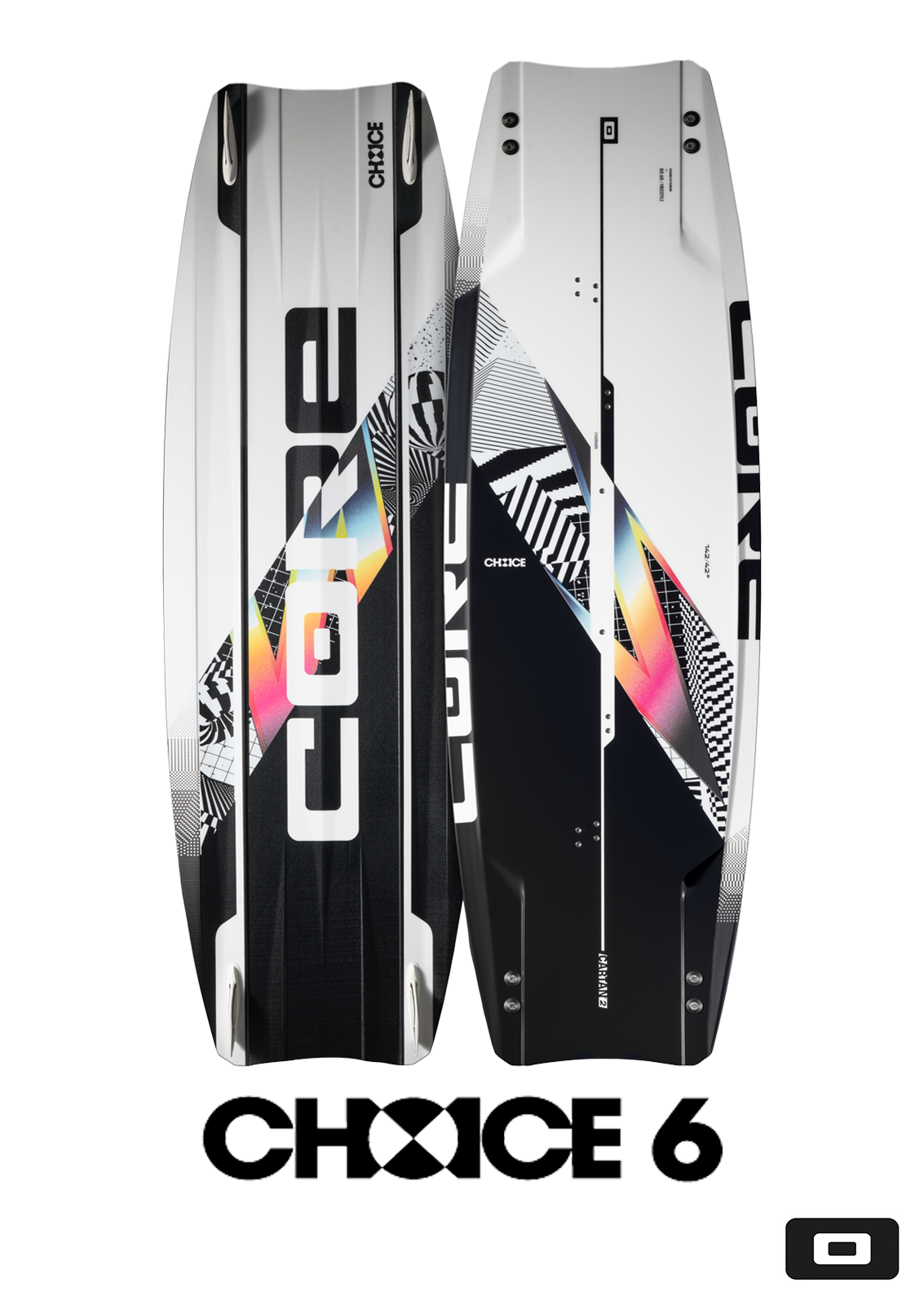 The new CORE Kiteboarding Choice 6 - The perfect Carbon Twintip for High Performance BigAir, Freestyle, Free-Ride Canary Islands